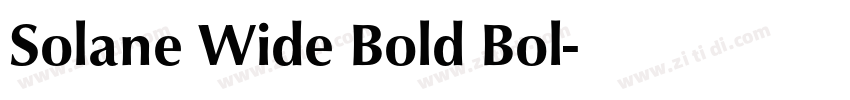 Solane Wide Bold Bol字体转换